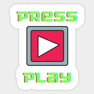 Press play Sticker